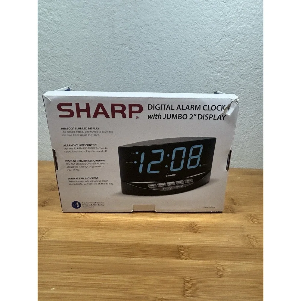 SHARP‎ Easy to See Alarm Clock with Jumbo 2